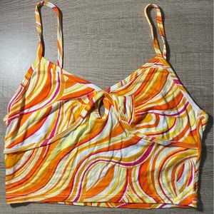 Pacsun yellow & orange crop top